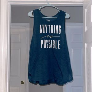 Teal blue athletic shirt